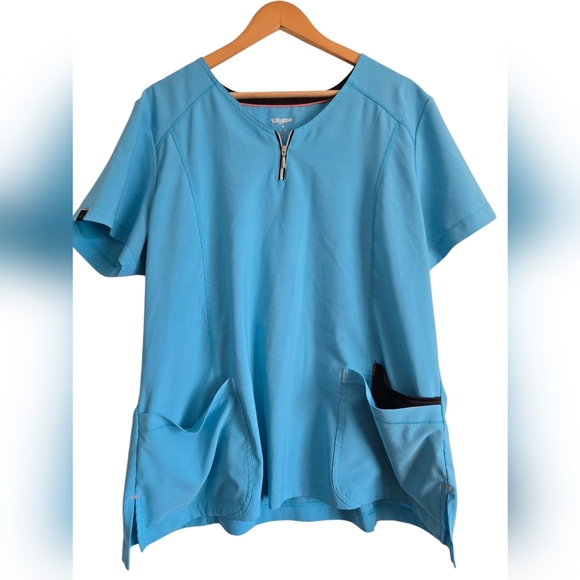Scrubstar Blue Boxy Tunic Top Size XL/XXL - Picture 4 of 6